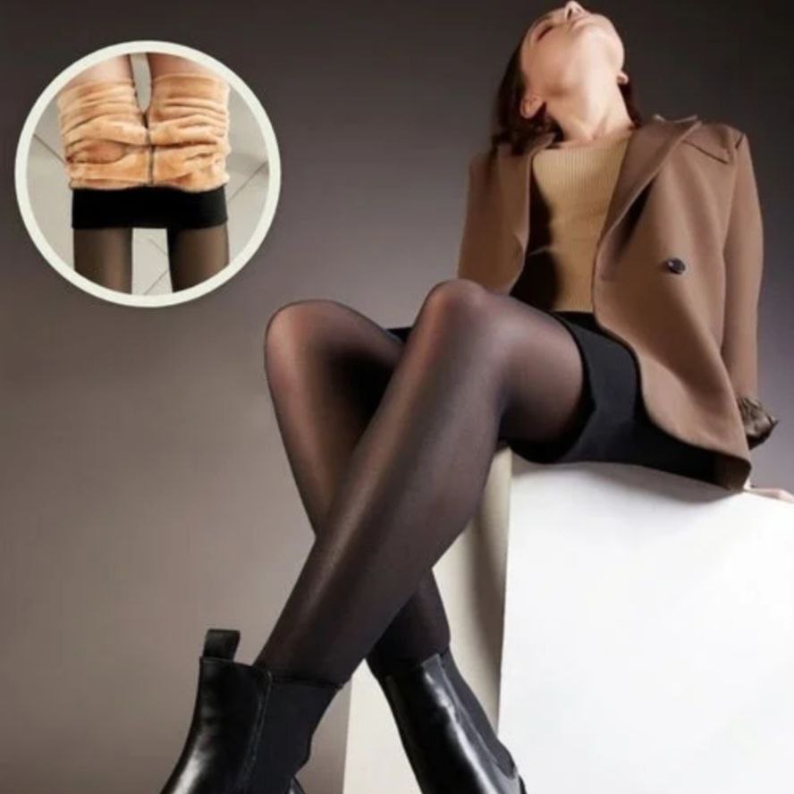 Утеплені колготки з ефектом капрону